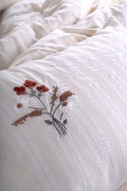 Фото Постельное белье Limasso Stonewashed Lucca Krem Вареный Хлопок