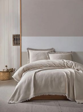 Фото Жаккардовое Покрывало с наволочками Saheser Grace Light Beige