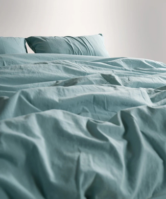 Фото Комплект постільної білизни Limasso Stonewashed Варена Бавовна Mineral Blue ХМ31356