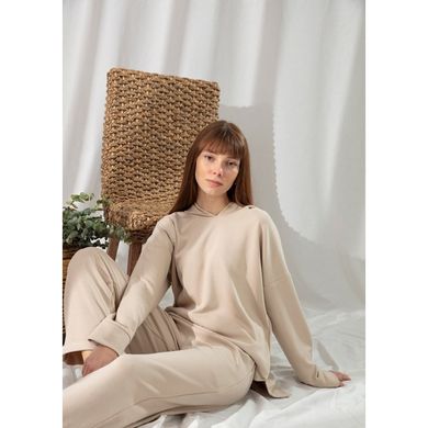 Фото Женский комплект Свитшот + Брюки Вискоза Penelope Rue Beige Oversize Бежевый