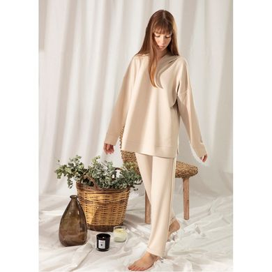 Фото Женский комплект Свитшот + Брюки Вискоза Penelope Rue Beige Oversize Бежевый