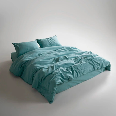 Фото Комплект постільної білизни Limasso Stonewashed Варена Бавовна Mineral Blue ХМ31356