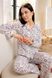 Фото №4 из 8 товара Женская муслиновая пижама Брюки + Рубашка Леопард