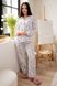 Фото №1 из 8 товара Женская муслиновая пижама Брюки + Рубашка Леопард