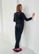 Фото №6 з 10 товару Жіночий спортивний велюровий костюм з вишивкою Чорний 601