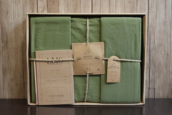 Фото Постільна білизна Limasso Stonewashed Capulet Olive Варена Бавовна 31548.1