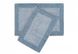 Фото №1 з 3 товару Набір прямокутних килимків у ванну Shalla Fabio Mavi Блакитний