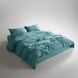 Фото №5 з 11 товару Комплект постільної білизни Limasso Stonewashed Варена Бавовна Mineral Blue ХМ31356