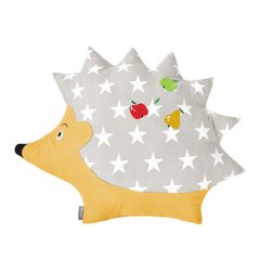 Фото Декоративна подушка-іграшка Papaella Їжачок Бежевий + Жовтий