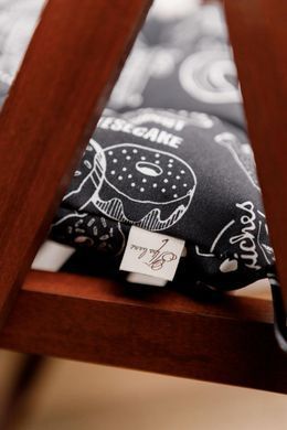 Фото Подушка декоративна для стільця Breakfast Black 039483