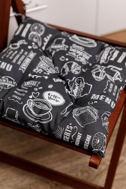 Фото Подушка декоративна для стільця Breakfast Black 039483