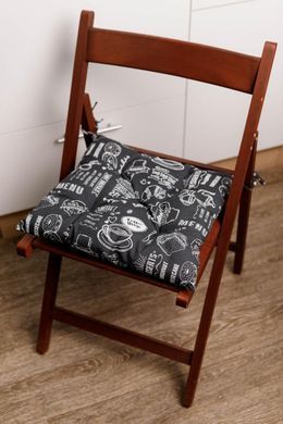 Фото Подушка декоративна для стільця Breakfast Black 039483