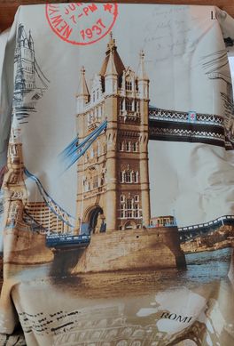 Фото Комплект постельного белья ТМ TAG Сатин Tower Bridge S512