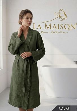 Фото Жіночий мусліновий шалевий халат La Maison Alyona Forest 50012