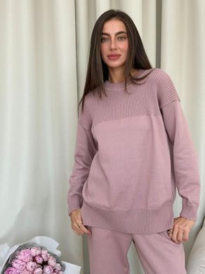 Фото Жіночий трикотажний в'язаний костюм Katrin Штани + Джемпер Рожевий 0022143-022161 0022160-022142 0033418-033276