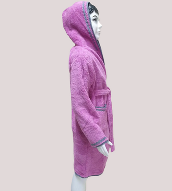 Фото Детский махровый халат c капюшоном Welsoft Zeron Сиреневый