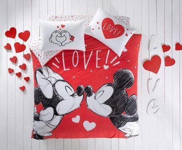 Фото Комплект постільної білизни TAC Ранфорс Disney M&M Lovely p-60275554