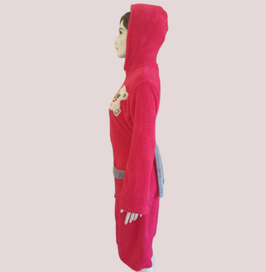 Фото Жіночий довгий махровий халат на блискавці Welsoft Zeron Малиновий