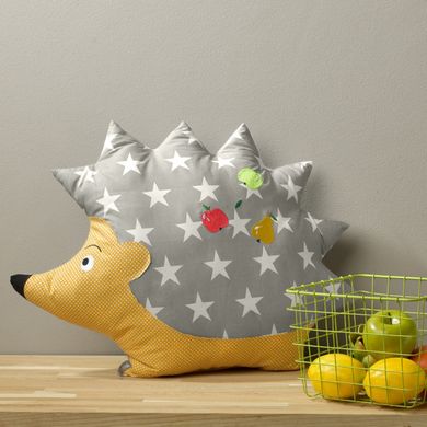 Фото Декоративная подушка-игрушка Papaella Ежик Бежевый + Желтый