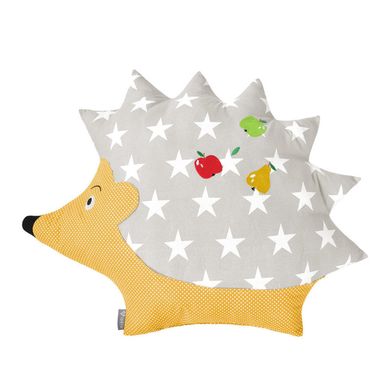Фото Декоративна подушка-іграшка Papaella Їжачок Бежевий + Жовтий