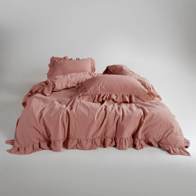 Фото Комплект постельного белья Limasso Stonewashed Exclusive Вареный Хлопок Old Rose