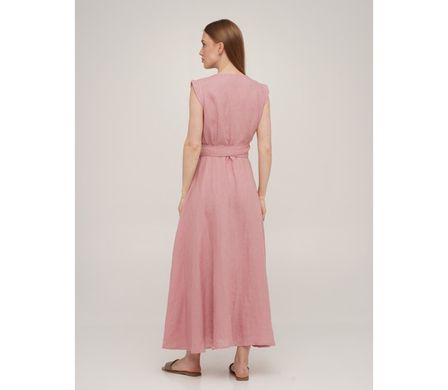 Фото Жіноча довга лляна сукня на запах SoundSleep Linen Рожева