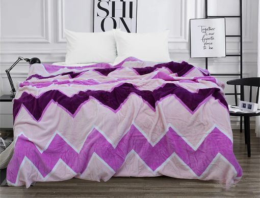 Фото Плед Wellsoft флісовий ТМ TAG ZigZag Purple VL-033 PledVL-094