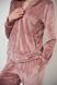 Фото №7 из 14 товара Женский велюровый спортивный костюм на молнии с капюшоном Розовая Пудра