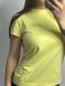Фото №4 з 7 товару Подовжена базова жіноча футболка 100% Бавовна Лимонна 126/23 лимонна