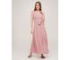 Фото №1 з 6 товару Жіноча довга лляна сукня на запах SoundSleep Linen Рожева