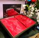 Фото №3 из 4 товара Комплект постельного белья TAC 100% Хлопок Сатин Delux Mauna Kirmizi Красный v04