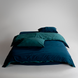Фото №4 з 11 товару Постільна білизна Варена Бавовна Limasso Stonewashed Essualte Dress Blue-Dark Green