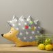 Фото №4 з 4 товару Декоративна подушка-іграшка Papaella Їжачок Бежевий + Жовтий