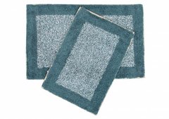 Фото Набір прямокутних килимків у ванну Shalla Fabio Petrol Mavisi Синій