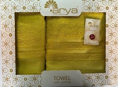 Фото Набір махрових рушників Arya жакард Hera 100% Бавовна Жовтий