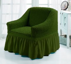 Фото Универсальный чехол на кресло с юбкой Turkey № 4 Зеленый
