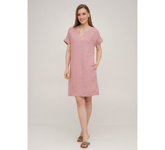 Фото Женское льняное короткое платье SoundSleep Linen Розовое