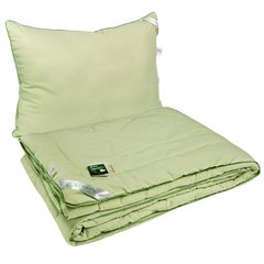 Фото Комплект бамбукова ковдра з подушкой Салатова Руно Мікрофібра Демі