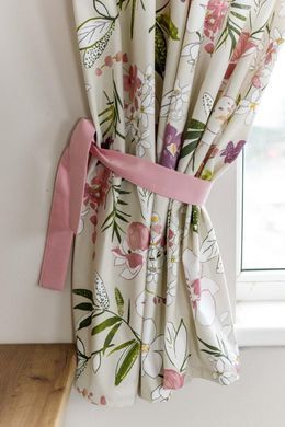 Фото Комплект хлопковых штор для кухни Прованс Орхидея