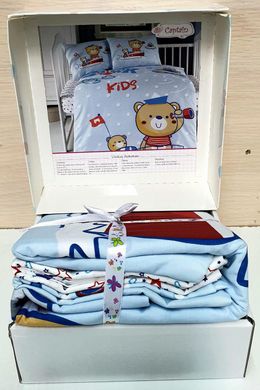 Фото Постільна білизна Patik Teddy Captain в дитяче ліжечко Ранфорс 100% Бавовна