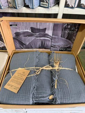 Фото Комплект постільної білизни з мусліну La Maison Anasta Charcoal 100% Бавовна
