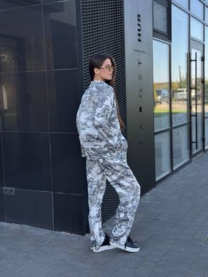 Фото Жіночий сатиновий домашній комплект Сорочка + Брюки Шовк Діор Сафарі 251/25