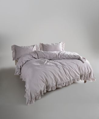Фото Комплект постельного белья Limasso Stonewashed Francesca Вареный Хлопок Opal Grey
