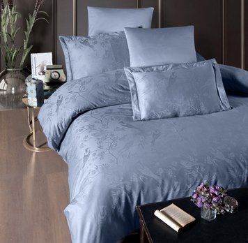 Фото Постільна білизна Stesha Dusty Blue Jacquard Satin First Choice Сатин Жакард 31580