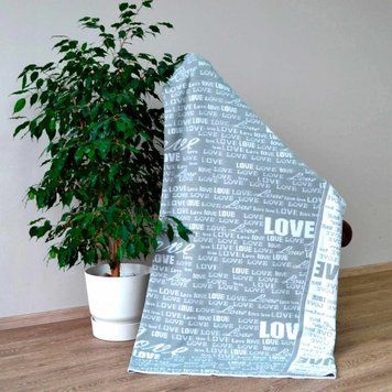 Фото Двосторонній в'язаний сірий плед Прованс Little Love 017340