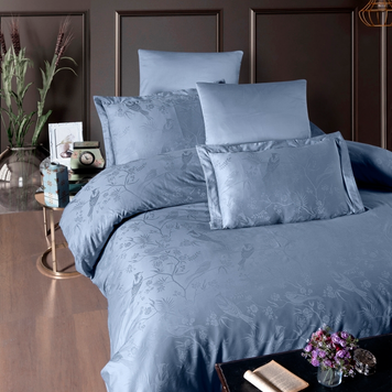 Фото Постельное белье Stesha Dusty Blue Jacquard Satin First Choice Сатин Жаккард