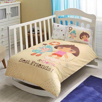 Фото Постільна білизна в дитяче ліжечко TAC 100% Бавовна Dora Best Friends Baby 60134265