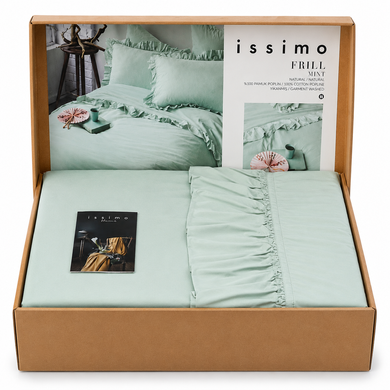 Фото Комплект постільної білизни Issimo Poplin Frill Mint