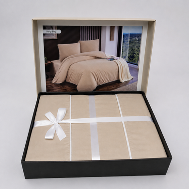 Фото Сатинова однотонна постільна білизна Kant Satin Beige