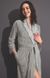 Фото №7 з 10 товару Жіночий велюровий халат з мереживною обробкою Nusa 0383.41 Gray Сірий
